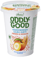 Valio Oddlygood® vähäsokerinen kaurapohjainen gurtti 380 g persikka & banaani