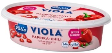 Valio Viola® kevyt 200 g paprika-chili tuorejuusto laktoositon